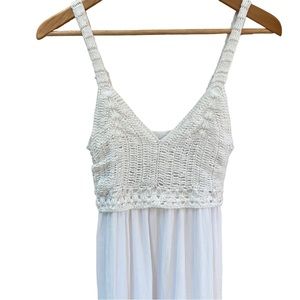 Sincerely Jules maxi dress gauze skirt with crochet bust size S beach vibe